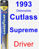 Driver Wiper Blade for 1993 Oldsmobile Cutlass Supreme - Hybrid