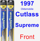 Front Wiper Blade Pack for 1997 Oldsmobile Cutlass Supreme - Hybrid