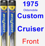 Front Wiper Blade Pack for 1975 Oldsmobile Custom Cruiser - Hybrid