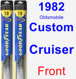 Front Wiper Blade Pack for 1982 Oldsmobile Custom Cruiser - Hybrid