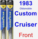 Front Wiper Blade Pack for 1983 Oldsmobile Custom Cruiser - Hybrid