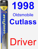 Driver Wiper Blade for 1998 Oldsmobile Cutlass - Hybrid