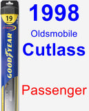 Passenger Wiper Blade for 1998 Oldsmobile Cutlass - Hybrid