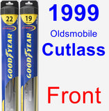 Front Wiper Blade Pack for 1999 Oldsmobile Cutlass - Hybrid