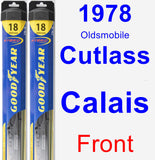 Front Wiper Blade Pack for 1978 Oldsmobile Cutlass Calais - Hybrid