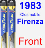 Front Wiper Blade Pack for 1983 Oldsmobile Firenza - Hybrid