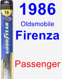 Passenger Wiper Blade for 1986 Oldsmobile Firenza - Hybrid