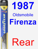 Rear Wiper Blade for 1987 Oldsmobile Firenza - Hybrid