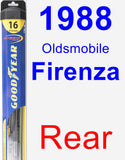 Rear Wiper Blade for 1988 Oldsmobile Firenza - Hybrid