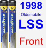 Front Wiper Blade Pack for 1998 Oldsmobile LSS - Hybrid