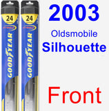 Front Wiper Blade Pack for 2003 Oldsmobile Silhouette - Hybrid