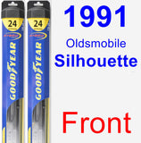 Front Wiper Blade Pack for 1991 Oldsmobile Silhouette - Hybrid