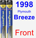 Front Wiper Blade Pack for 1998 Plymouth Breeze - Hybrid