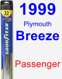 Passenger Wiper Blade for 1999 Plymouth Breeze - Hybrid