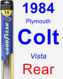 Rear Wiper Blade for 1984 Plymouth Colt - Hybrid