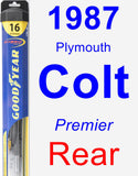 Rear Wiper Blade for 1987 Plymouth Colt - Hybrid