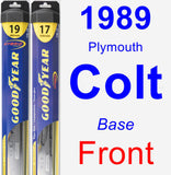 Front Wiper Blade Pack for 1989 Plymouth Colt - Hybrid