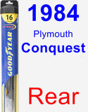 Rear Wiper Blade for 1984 Plymouth Conquest - Hybrid