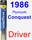 Driver Wiper Blade for 1986 Plymouth Conquest - Hybrid