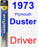 Driver Wiper Blade for 1973 Plymouth Duster - Hybrid