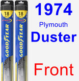 Front Wiper Blade Pack for 1974 Plymouth Duster - Hybrid