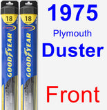 Front Wiper Blade Pack for 1975 Plymouth Duster - Hybrid