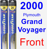 Front Wiper Blade Pack for 2000 Plymouth Grand Voyager - Hybrid