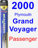 Passenger Wiper Blade for 2000 Plymouth Grand Voyager - Hybrid