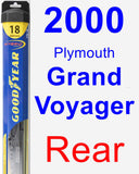 Rear Wiper Blade for 2000 Plymouth Grand Voyager - Hybrid