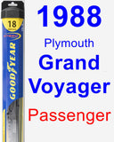 Passenger Wiper Blade for 1988 Plymouth Grand Voyager - Hybrid