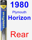 Rear Wiper Blade for 1980 Plymouth Horizon - Hybrid