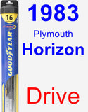 Driver Wiper Blade for 1983 Plymouth Horizon - Hybrid