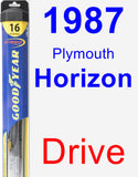 Driver Wiper Blade for 1987 Plymouth Horizon - Hybrid