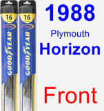 Front Wiper Blade Pack for 1988 Plymouth Horizon - Hybrid