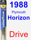 Driver Wiper Blade for 1988 Plymouth Horizon - Hybrid