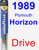 Driver Wiper Blade for 1989 Plymouth Horizon - Hybrid