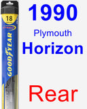 Rear Wiper Blade for 1990 Plymouth Horizon - Hybrid