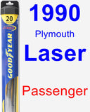 Passenger Wiper Blade for 1990 Plymouth Laser - Hybrid