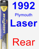 Rear Wiper Blade for 1992 Plymouth Laser - Hybrid