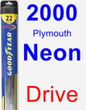 Driver Wiper Blade for 2000 Plymouth Neon - Hybrid