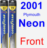 Front Wiper Blade Pack for 2001 Plymouth Neon - Hybrid