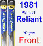 Front Wiper Blade Pack for 1981 Plymouth Reliant - Hybrid