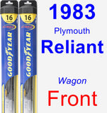 Front Wiper Blade Pack for 1983 Plymouth Reliant - Hybrid