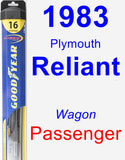 Passenger Wiper Blade for 1983 Plymouth Reliant - Hybrid