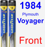 Front Wiper Blade Pack for 1984 Plymouth Voyager - Hybrid