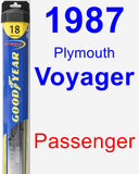 Passenger Wiper Blade for 1987 Plymouth Voyager - Hybrid