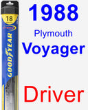 Driver Wiper Blade for 1988 Plymouth Voyager - Hybrid