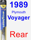 Rear Wiper Blade for 1989 Plymouth Voyager - Hybrid