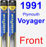 Front Wiper Blade Pack for 1991 Plymouth Voyager - Hybrid