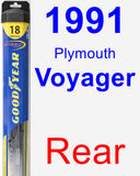 Rear Wiper Blade for 1991 Plymouth Voyager - Hybrid